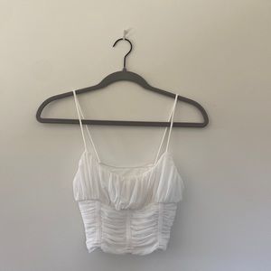 White Cropped Going Out Top